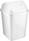 ZYBUX - Plastic Swing Top Bin 5L Waste Paper Rubbish Trash Can Square Small Swing Top Desktop Kitchen Bathroom Garbage Dustbin, 5 Litre (White)