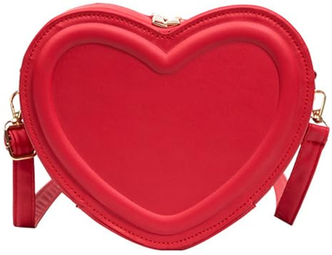 Zxfdsfdbnm Damen-Umhängetasche aus PU-Leder, modische Umhängetasche, kleine Handtasche, Herzform, Crossbody-Tasche