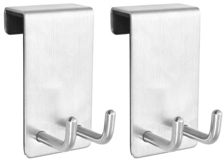 Godneei Ganchos Para Puertas De Cristal Sin Perforación – Ganchos Para Mamparas De Ducha, Colgador De Toalla Baño, Aptos Para Puertas De Hasta 2 Cm De Grosor, Ideales Para Baños Y Cocinas