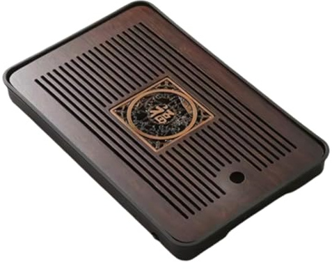 Fegtrtyoa Bamboo Tea Tray Portable Dishes Rectangle Tea Ceremony Chaban Tea Chaban Tea Table Dual Purpose Drainage Water Storage A