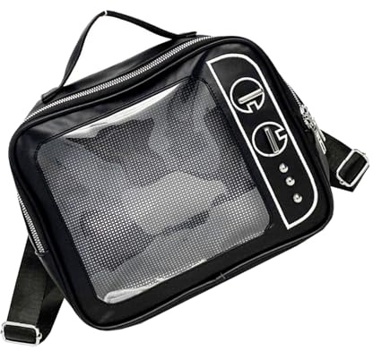 Kfwfuaee Itabag Retro-TV-Schultertasche, Pin-Display, Rucksack, lässige Umhängetasche, ästhetische Kuriertasche, Retro-Schultertasche, hübscher Itaback, Cross-Body-Pin-Display Rucksack