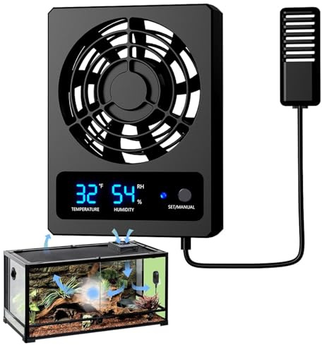 Reptil-Lüftungsventilator: Intelligente Kühlung, LED-Display-Panel | Eigenschaften der leisen Luftstrom-Technologie mit hoher Geschwindigkeit, Steuerungsprodukt