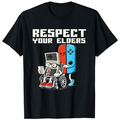 Respect Your Elders - Gaming Lover Gamer Videospiele T-Shirt