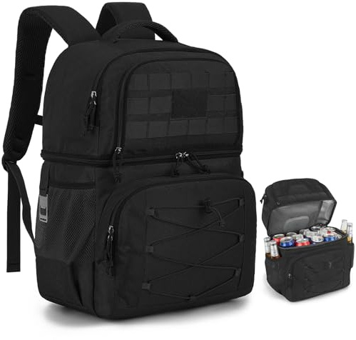 TONRUYN Mochila Nevera Táctica 20L Mochila Termica Pequeña con Doble Compartimento para Hombre Mujeres para Trabajo Picnics
