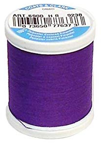 Coats Thread & Zippers Dual Duty XP General Purpose Thread, 125-Yard, Bright Purple