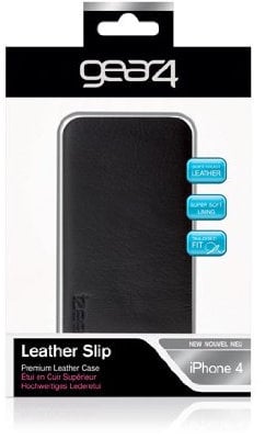 Gear4 IC434 Flip PU Leather Case Cover for Apple iPhone 4S/4 Black