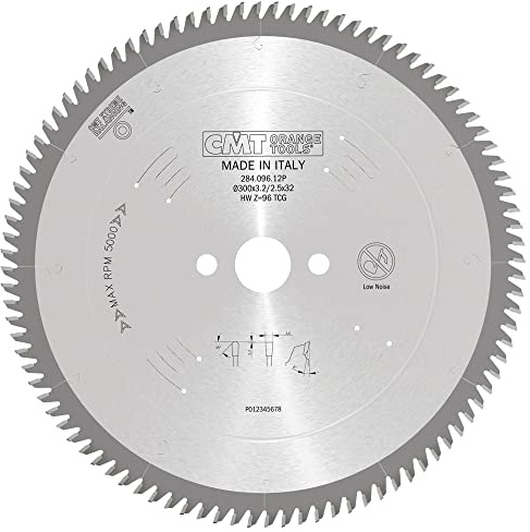 CMT Orange Tools 284.096.12p – Kreissägeblatt für Aluminium 300 x 32 x 3.2 Z 96 TCG 5 Grad pos.