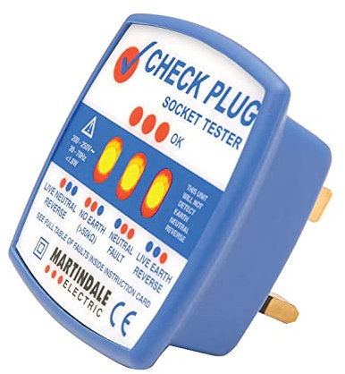Martindale CP501 - LED Classic Check Plug/Socket Tester For 13 Amp Sockets, Detects 28 Different Fault Conditions