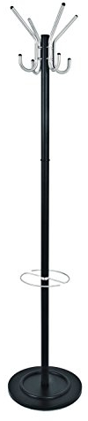 HAKU Möbel Garderobenständer Edelstahl, schwarz, Edelstahl, Metall - Maße: H 182 cm x Ø 36 cm, Style: Modern