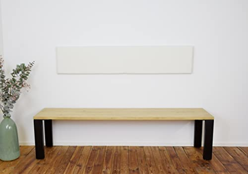 Lycce Wandkissen Kunstleder mit Montage-Set weiß 115cm x 30cm