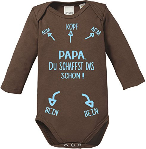 EZYshirt® Papa du schaffst das Schon Baby Body Longsleeve