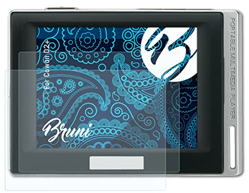Bruni Schutzfolie kompatibel mit Cowon D2+ Folie, glasklare Displayschutzfolie (2X)