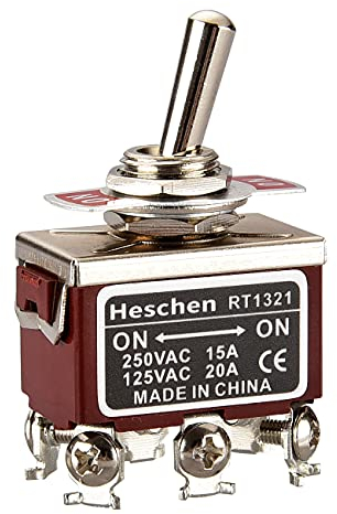 Heschen Metall Kippschalter, DPDT, auf/auf 2 Position, 15A 250VAC, CE