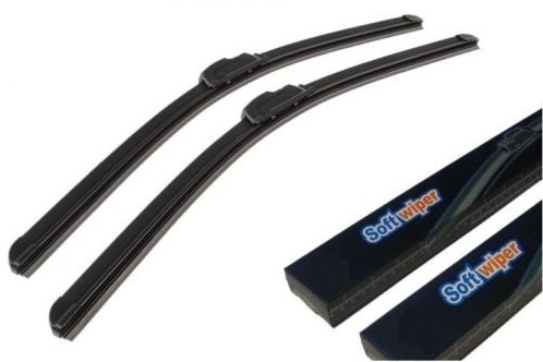 2x AERO SOFT FLEX FLAT 650/650mm SCHEIBENWISCHER 26R/26