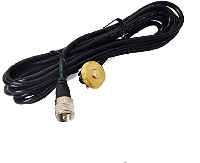 Hys tcj-n1 3/8 a 3/4 hole Mount with 13 '/circa 4 m cavo coassiale Nmo RG-58 a PL259 for all Nmo VHF/UHF/CB radio antenna