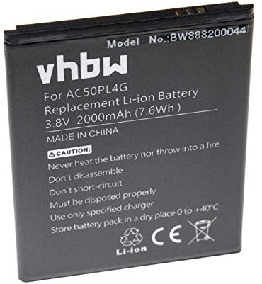 vhbw batteria sostituisce Archos AC50PL4G per smartphone cellulare (2000mAh, 3,8V, Li-Ion)