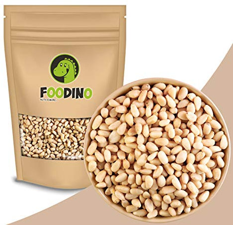 Pinienkerne naturbelassen ungeröstet ungesalzen roh Pinien Kerne ganz ungeschwefelt geschält ohne Haut 100% Natural 500g - 5kg wiederverschließbar Premium Qualität FOODINO (1kg)