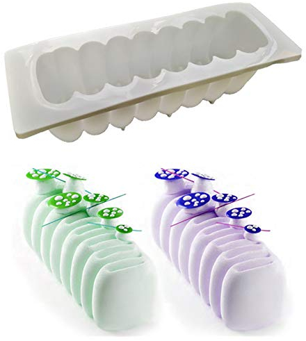 DUBENS ZOOENIE 3D Raupen Geformt Silikon Backen Mousses Formen Cupcake Backen DIY Jelly Pudding Muffin Form Dessert Gebäck Kuchen Werkzeuge (Caterpillar)