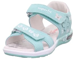 Superfit Mädchen Emily Riemchensandalen, GRÜN, 30 EU