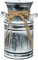 Soyizom Distressed Metallvase mit Seil Design: Rustikale Bauernhausvase für Küchendekor & verzinkter Eimer Französischer Landkrug für Hochzeitsdekor & Shabby Chic Gießkanne Krug für Blumenhalter
