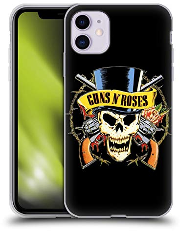 Head Case Designs Offizielle Guns N' Roses Hut Mit Schädel Kunst Gelhülle [Militärischer Schutzgrad] Kompatibel Mit Apple iPhone 11 Und Kompatibel Mit MagSafe