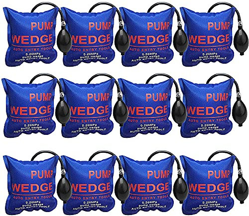 WANYI Square Air Wedge Pump Up Bag Heavy Duty Pump Wedge Alignment Tool Shim Powerful for Car Door Window Frame Fitting Install Shim Wedge（12 Packs）
