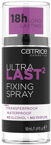 Catrice Ultra Last2 Fixing Spray, Transparent, langanhaltend, fixierend, schnelltrocknend, transluzent, vegan, ölfrei, ohne Parfüm, ohne Alkohol, 1er Pack (50ml)