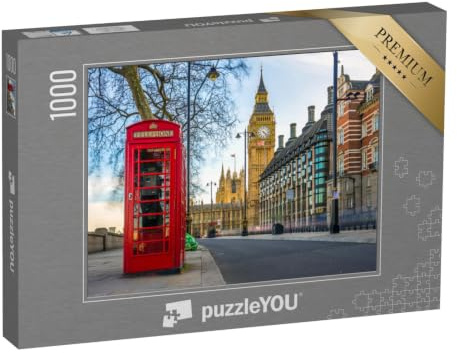 puzzleYOU: Puzzle 1000 Teile „Telefonzelle und Big Ben, London, England“ – aus der Puzzle-Kollektion England