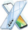 ivoler Coque pour Samsung Galaxy A33 5G avec 3 Pièces Protection Écran en Verre Trempé, Transparent Étui de Protection en Silicone Antichoc, Clair Mince Souple TPU Bumper Housse
