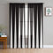 Schwarz-Weiß-Streifen Geometrischer Tüll-Fenstervorhang für Wohnzimmer Moderner Gardinen-Vorhang für Schlafzimmer Küchenvorhänge Custom-1.135W x 160H (cm) x 2