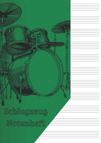 Schlagzeug Notenheft: Schlagzeug Notenheft Manuskript mit 120 leeren Seiten (Schlagzeug Notenhefte)