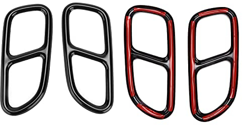 2 Stück Auspuffblende Zierrahmen Quad Outlet Ersatz für CLA SLK R172 SL R231 Heckkehle Dekor Auto Außen Styling für Auto