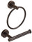 Bronze Toilet Paper Holder Towel Holder,Oil Rubbed Toilet Paper Roll Holder Towel Ring Bathroom Hardware Set,Wall Mounted Rustic Farmhouse Rustproof Stainless Steel Bath Accessories 2PC