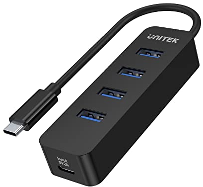 UNITEK HUB USB-C 4XUSB-A 3.1, ACTIVO, 10 W, H1117B