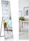 RELAX4LIFE Ganzkörperspiegel 160 x 40 cm, 2 in 1 Standspiegel & Wandspiegel, Garderobenspiegel Verstellbar & Freistehend, Ankleidespiegel für Schlafzimmer Wohnzimmer Umkleideraum (Silber)