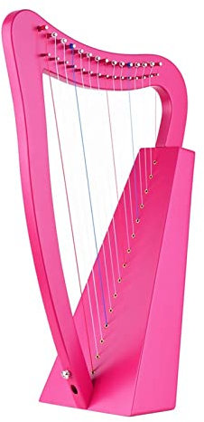 Harfen 15-saitige Leierharfe, Holzsaiteninstrument mit Tragetasche, Riemen, Reinigungstuch, Stimmschlüssel, Tonabnehmer (Color : 3/4)