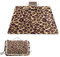 Picknickdecke Leopard Haut Wasserdicht Picknickmatte Groß 145 x 150 cm Tragbar Outdoor Strandteppich für Camping Park Reisen