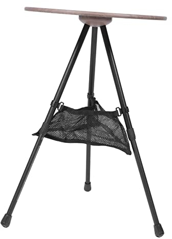 WOONEKY 1 Satz Wanderrucksack-tisch Klapptische Für Picknicks Runder Beistelltisch Zusammenklappbare Picknicktische Klappbarer Campingtisch Camping-ausrüstung Aluminiumlegierung Metall
