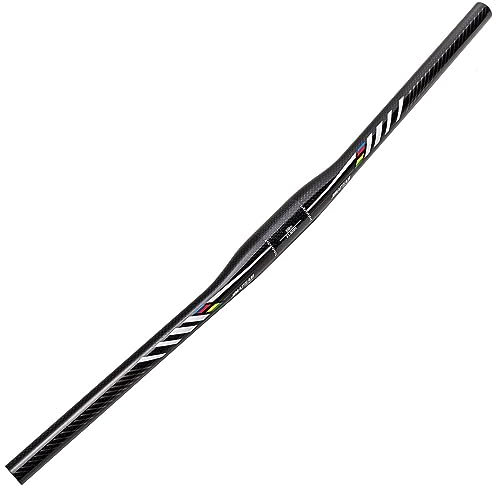25.4 MTB Bicicletta Manubrio Dritto BMX DH XC AM FR Bici Da Corsa Manubri Piatto Carbonio Road Bike Flat Bar 580/600/620/640/660/680/700/720/740/760mm (Color : Black, Size : 660mm)
