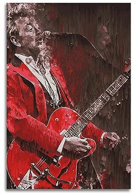 VZRSQZK Poster, Motiv: Sänger Brian Setzer, dekoratives Gemälde, Leinwand-Wandposter und Kunstdruck, modernes Familienschlafzimmer-Dekor-Poster, 60 x 90 cm