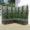 BaraSh Jardinière avec Treillis Noir 120x120x121,5 cm PP,Jardiniere sur Pieds,Bac avec Treillis,Jardiniere Terrasse
