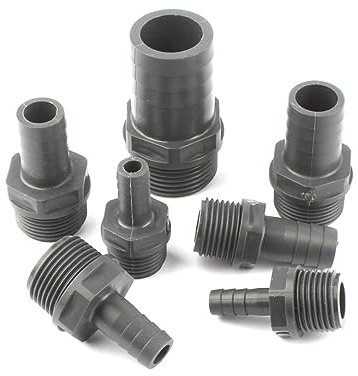 Rosca macho de 1/2 -1 a conector Pagoda de 8-30 mm Accesorios de conector de tubería de agua blanda Piezas de manguera de riego-1 pulgada-25 mm
