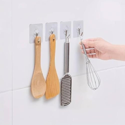 BIOX MEDICAL Hooks Non Drill No Drilling 15kg Heavy Duty Hook Self Adhesive Hooks Wall Door Hooks Stick On and Sticky Hooks for Bathroom Kitchen Hanging Coat Cloth Towel Key. (MEGA Pack, 24, Count)
