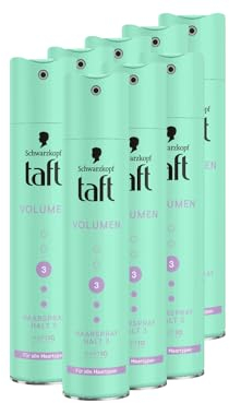 Schwarzkopf Taft Haarspray Volumen (8x 250 ml), Haltegrad 3 Haarstyling für Alle Haartypen, Vegane Formel*