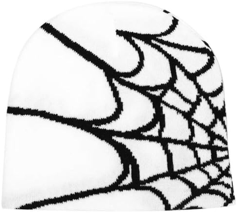 Spider Web Beanie Hut Wolle Gestrickt Hut Y2k Straße Beanie Winter Warme Mütze Mode Hip Hop -schädel -schädel Für Männer Frauen