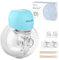 Milchpumpe Elektrisch Ultra-Leicht 193 g - Schmerzfreie Handsfree Milchpumpe, 3 Modi 9 Stufen mit LED-Anzeige, Geringer Geräuschpegel, Freihändig Elektrische Milchpumpe mit 21/24mm Flanschen, Blau