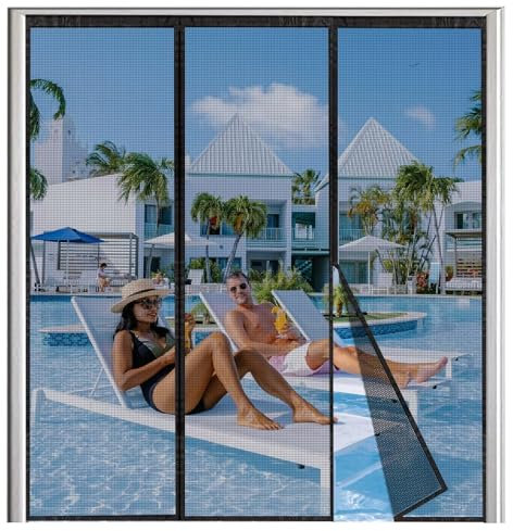 Zanzariera magnetica su misura 265x200cm Porta zanzariera magnetica personalizzata Nero