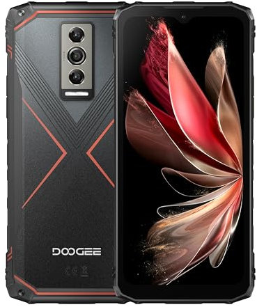 DOOGEE Blade10 Pro Smartphone Incassable 2024, Android 14, Ultra-Thin 11mm, 5150mAh, Écran 6.56 HD+, 16+256Go, 50MP Caméra, Octa Core, Triple Slot 4G Telephone Portable Debloqué, Face ID, NFC, Rouge
