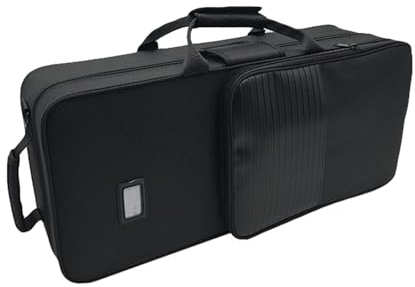 Saxophonkoffer für Altsaxophon, Saxophon Tragetasche mit Tasche, 2 in 1 Tragerucksack, Gepolsterte Saxophon Gigbag, Saxophontasche