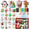 Kalolary 24 Piezas de Cerámica Navideña 3D Sin Pintar - DIY Yeso Pintura Calendario de Adviento para Regalos y Decoración Navideña